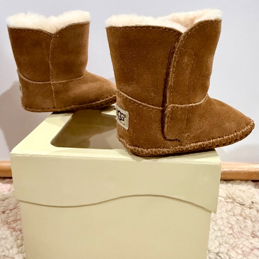 UGG Tan Suede Infant Booties